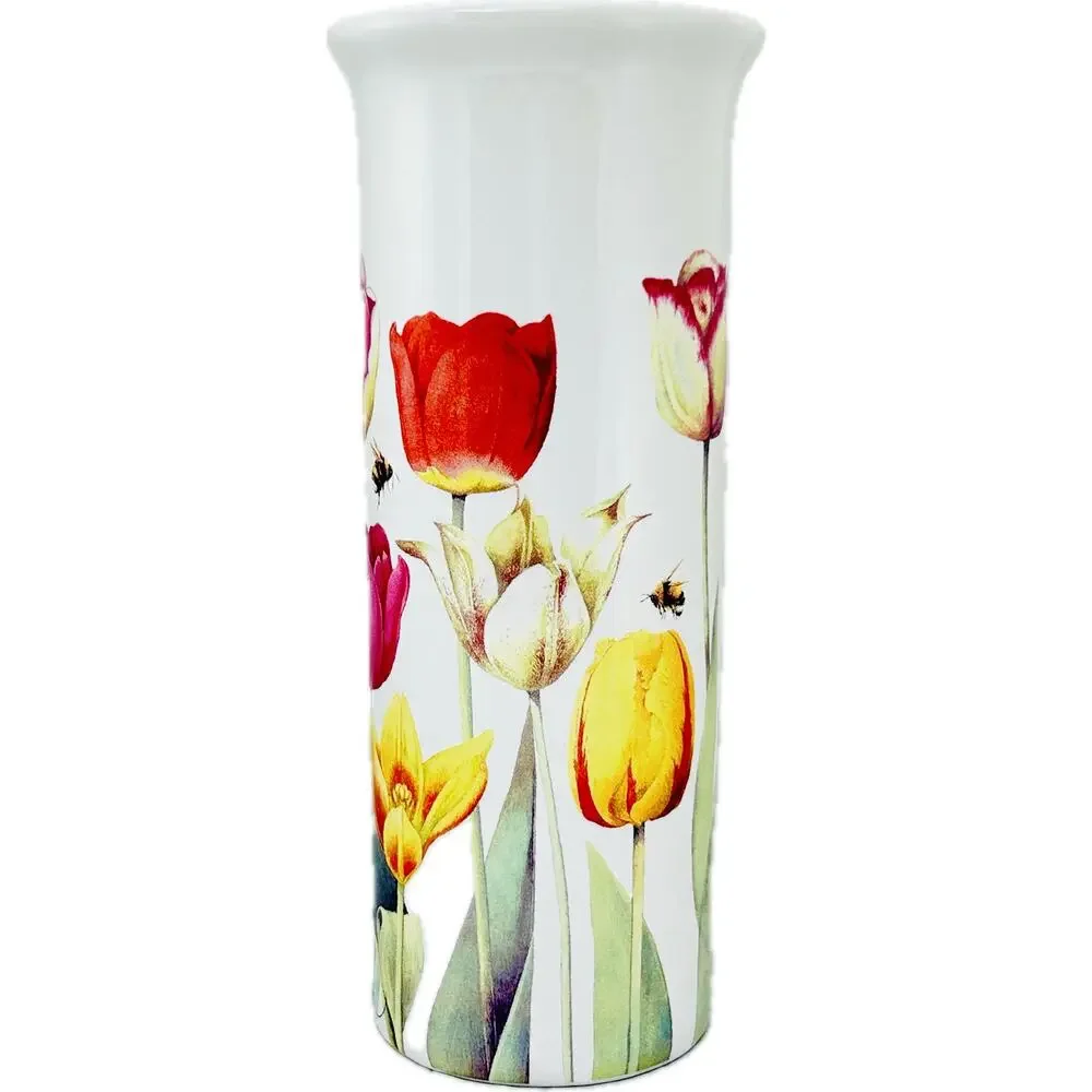 Hallmark Marjolein Bastin Nature's Sketchbook Vase Tulips Bees‎ Ladybugs 8